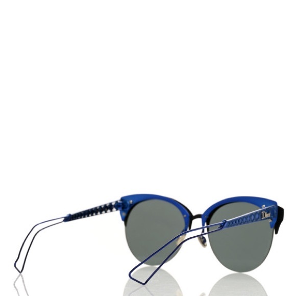 CHRISTIAN DIOR  Metal DioramaClub Sunglasses Black Blue - Picture 4 of 17